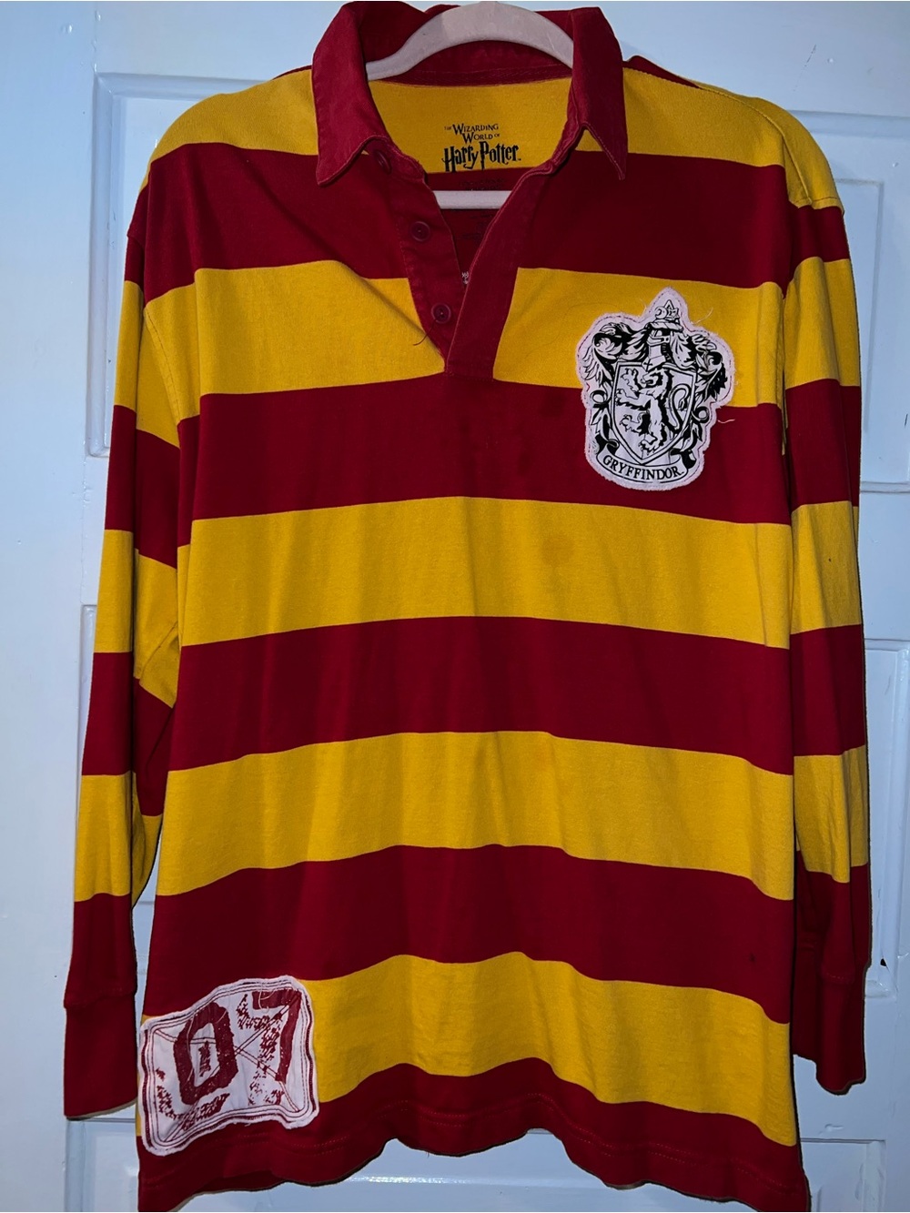 Warner Bros. Gryffindor Rugby Stripe Shirt - Red & Yellow